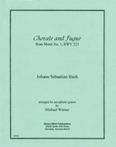 Chorale and Fugue from Motet #1 SATB Sax Quartet cover